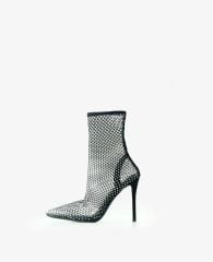 Mi Luz Parlak File Taşlı Bilekte Topuklu Bot