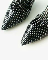 Mi Luz Parlak File Taşlı Bilekte Topuklu Bot