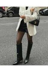 Mi Luz Sivri Burun Kısa Topuklu Günlük Çizme