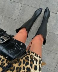 Mi Luz Western Kadın Kovboy Çizme Siyah