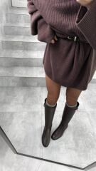 Mi Luz Binici Model Toka Detaylı Kahverengi Çizme