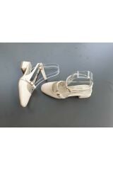 Mi Luz Mary Jane Kısa Topuklu Bilekten Bağlamalı Ayakkabı