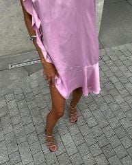 Mi Luz Kristal Taşlı Kadeh Topuklu Siyah Sandalet