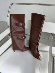 Mi Luz Aksesuar Detaylı Tozluklu Çizme Taba